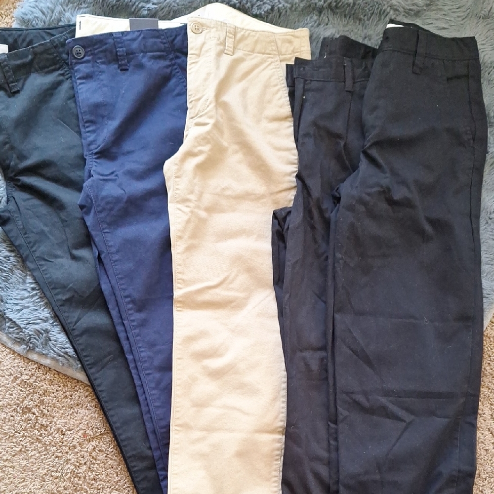 Formal/casual Boy's Chino Pants - Black, Blue, Tan